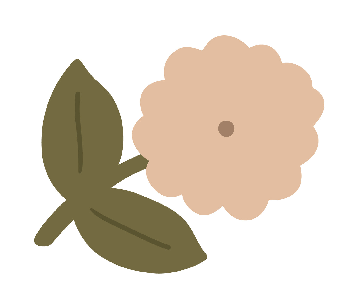 Dusty Pink Flower Wall Stickers