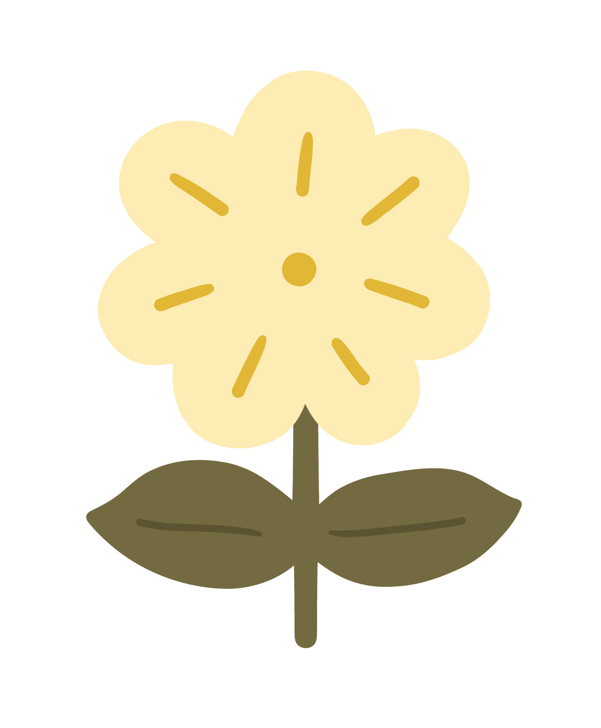 Ditsy Butter Yellow Flower Wall Stickers