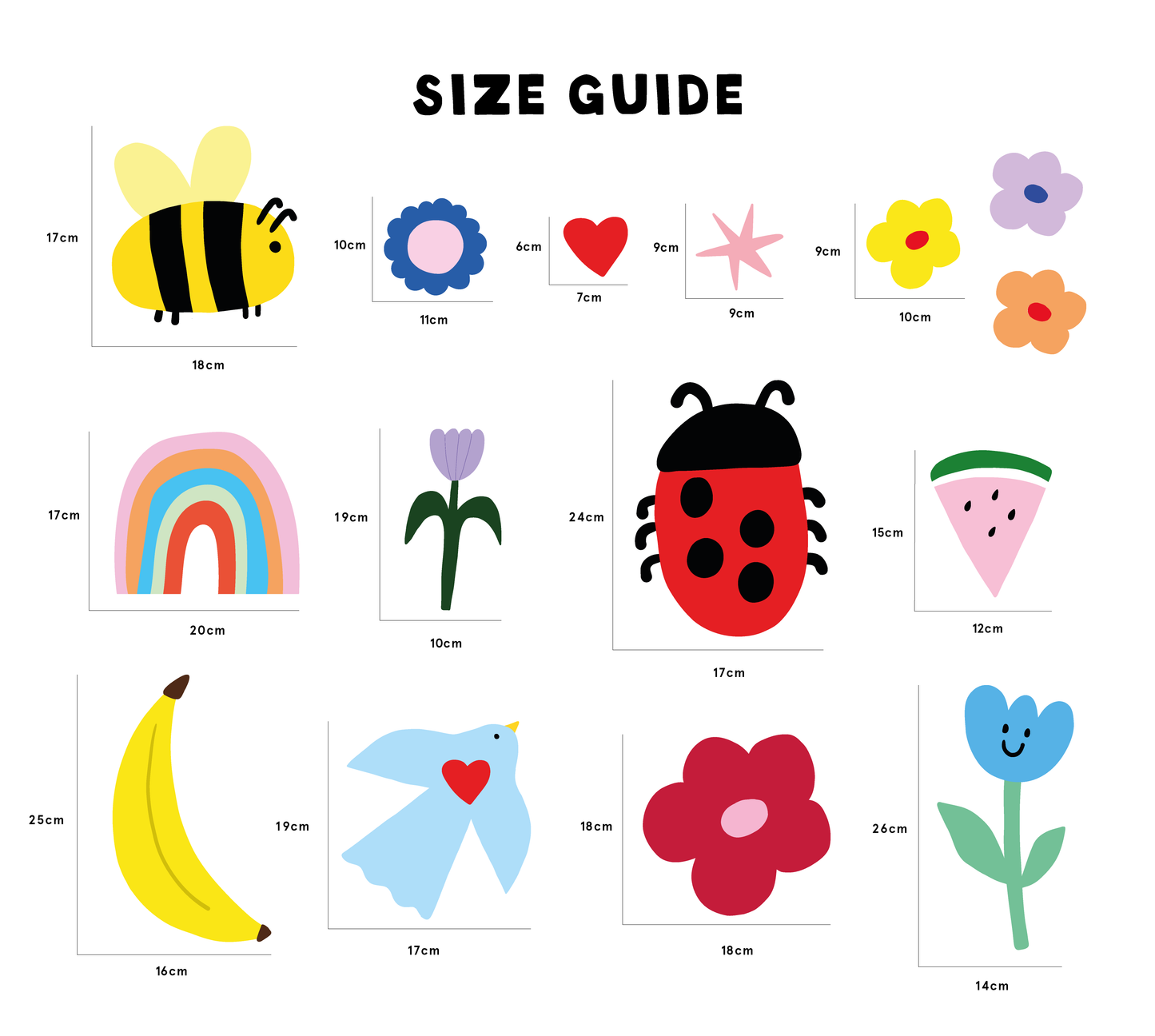 Colourful Fabric Wall Stickers