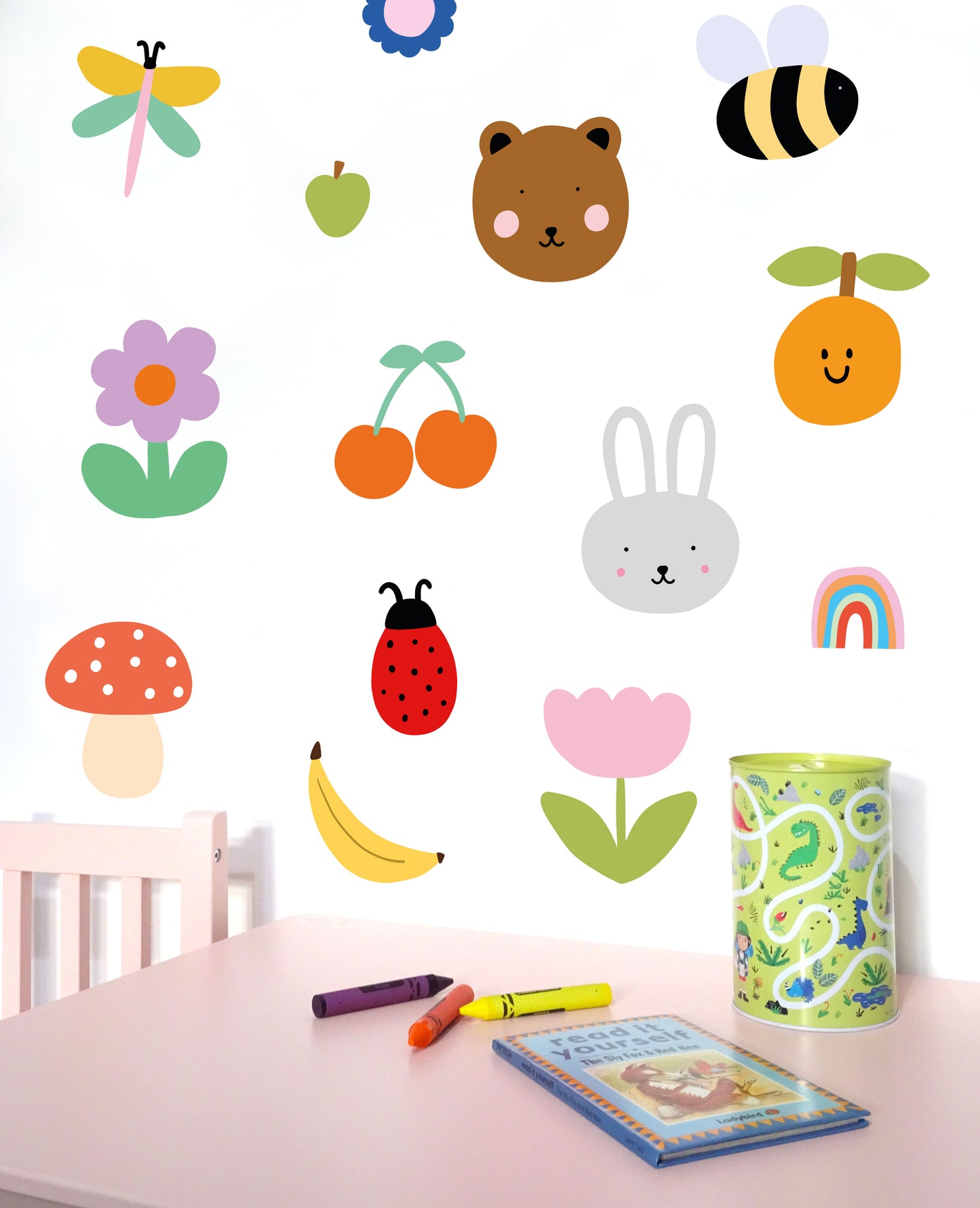 Large Colourful Fabric Wall Stickers