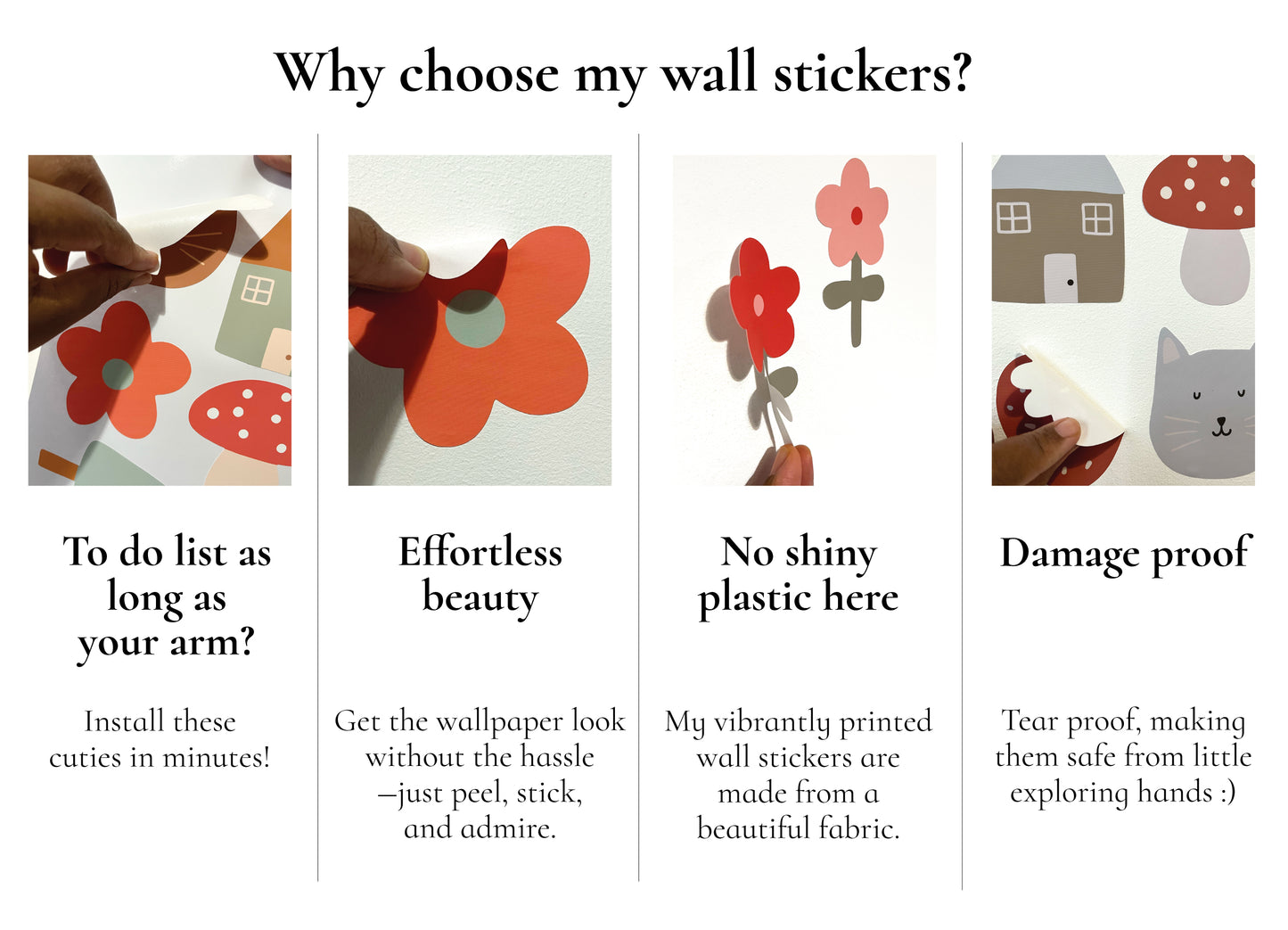Dusty Pink Flower Wall Stickers