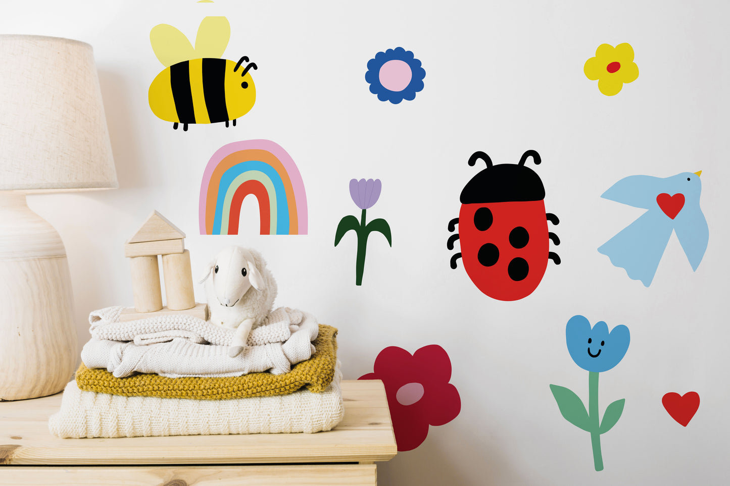 Colourful Fabric Wall Stickers