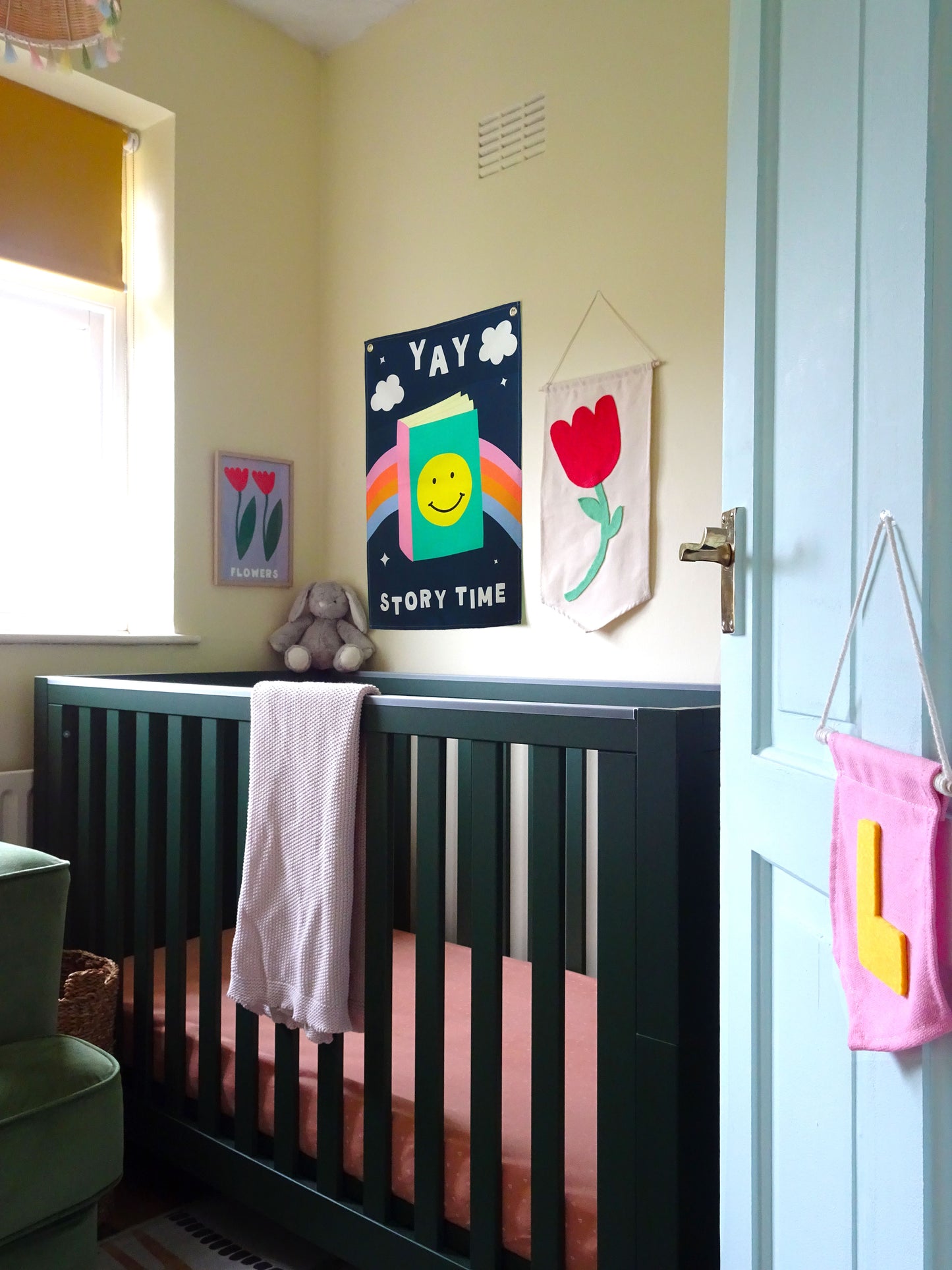 Story Time Cotton Wall Hanging (Blue)