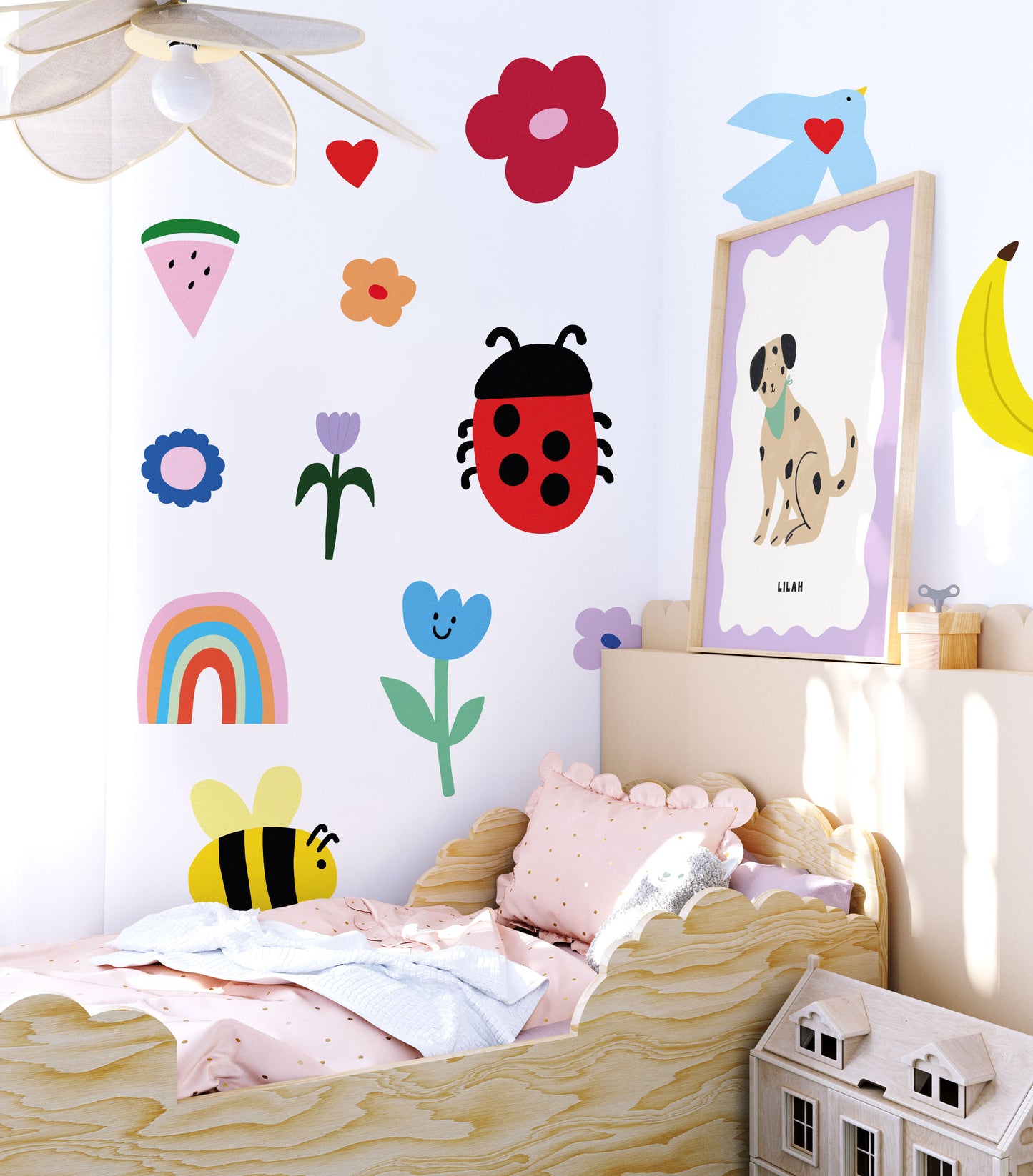 Colourful Fabric Wall Stickers