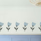 8 Large Blue Tulip Wall Stickers