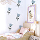 8 Large Blue Tulip Wall Stickers