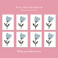 8 Large Blue Tulip Wall Stickers