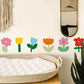 6 Mini Flower Wall Stickers