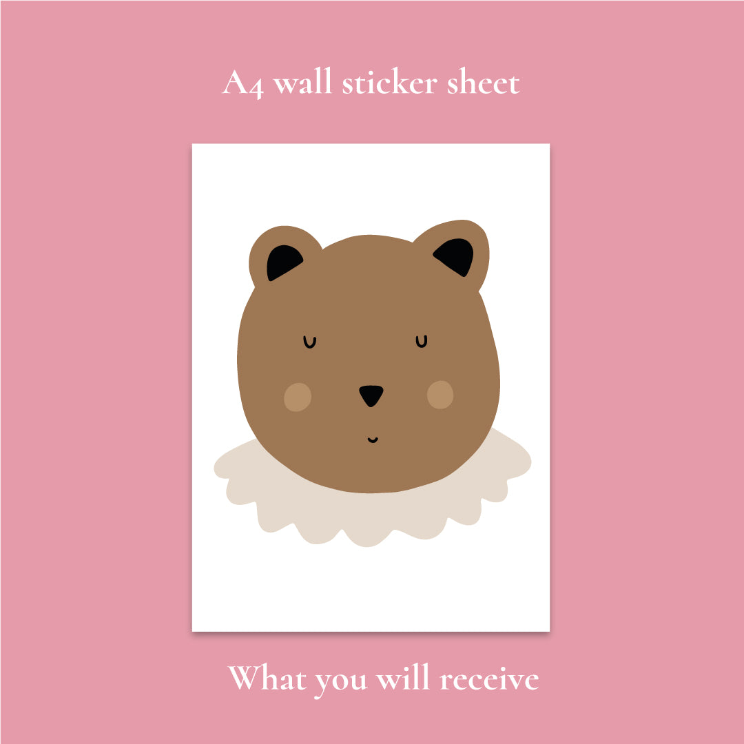 Cute Vintage Bear Wall Sticker