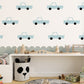 Blue Car Fabric Wall Stickers