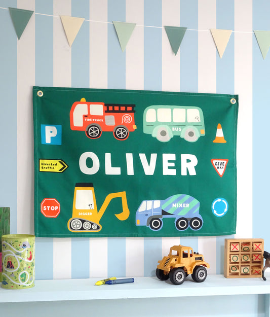 Personalised Vehicle Wall Hanging (Green)