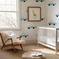 Blue Car Fabric Wall Stickers