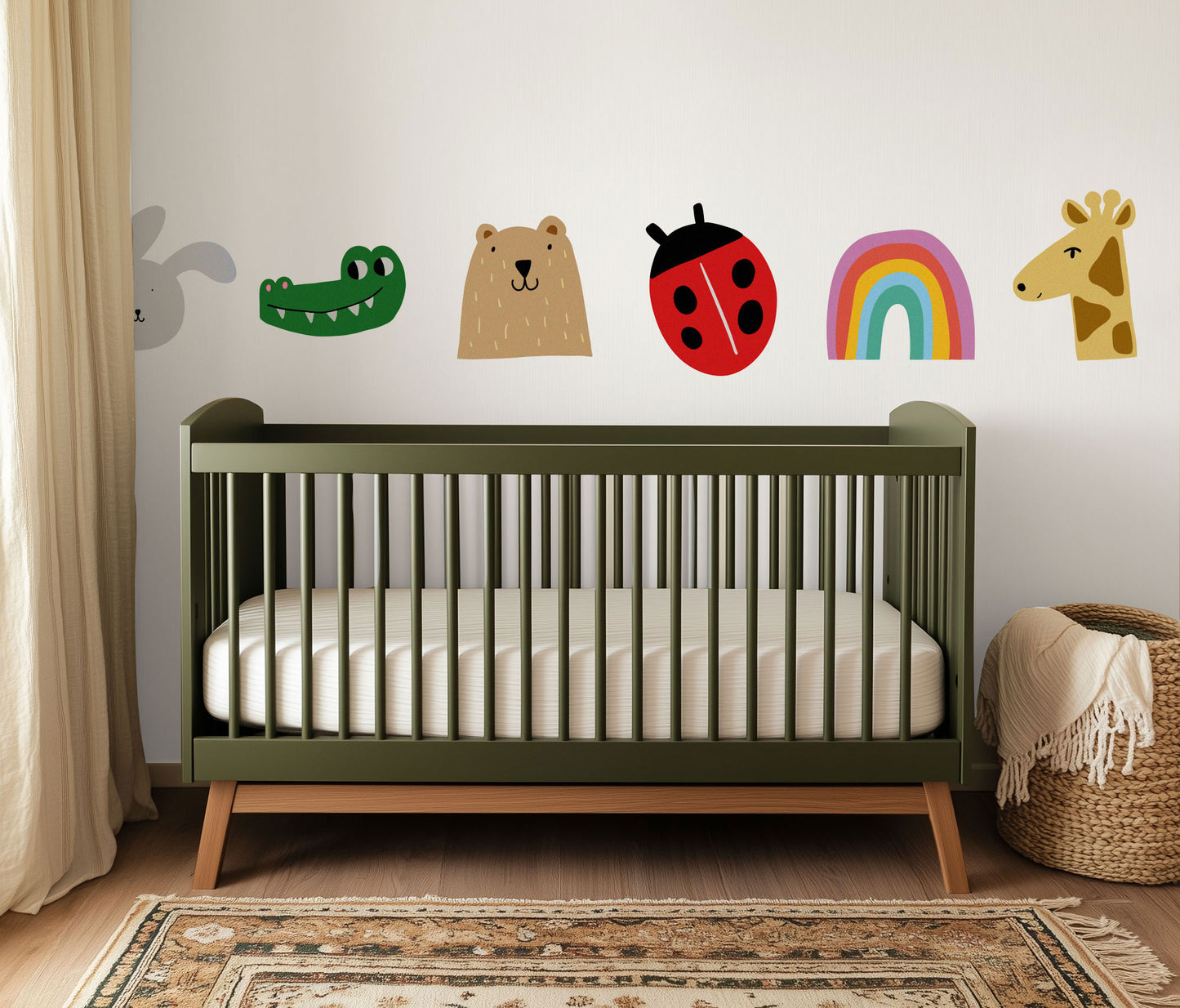 Animals and Bugs Fabric Wall Stickers