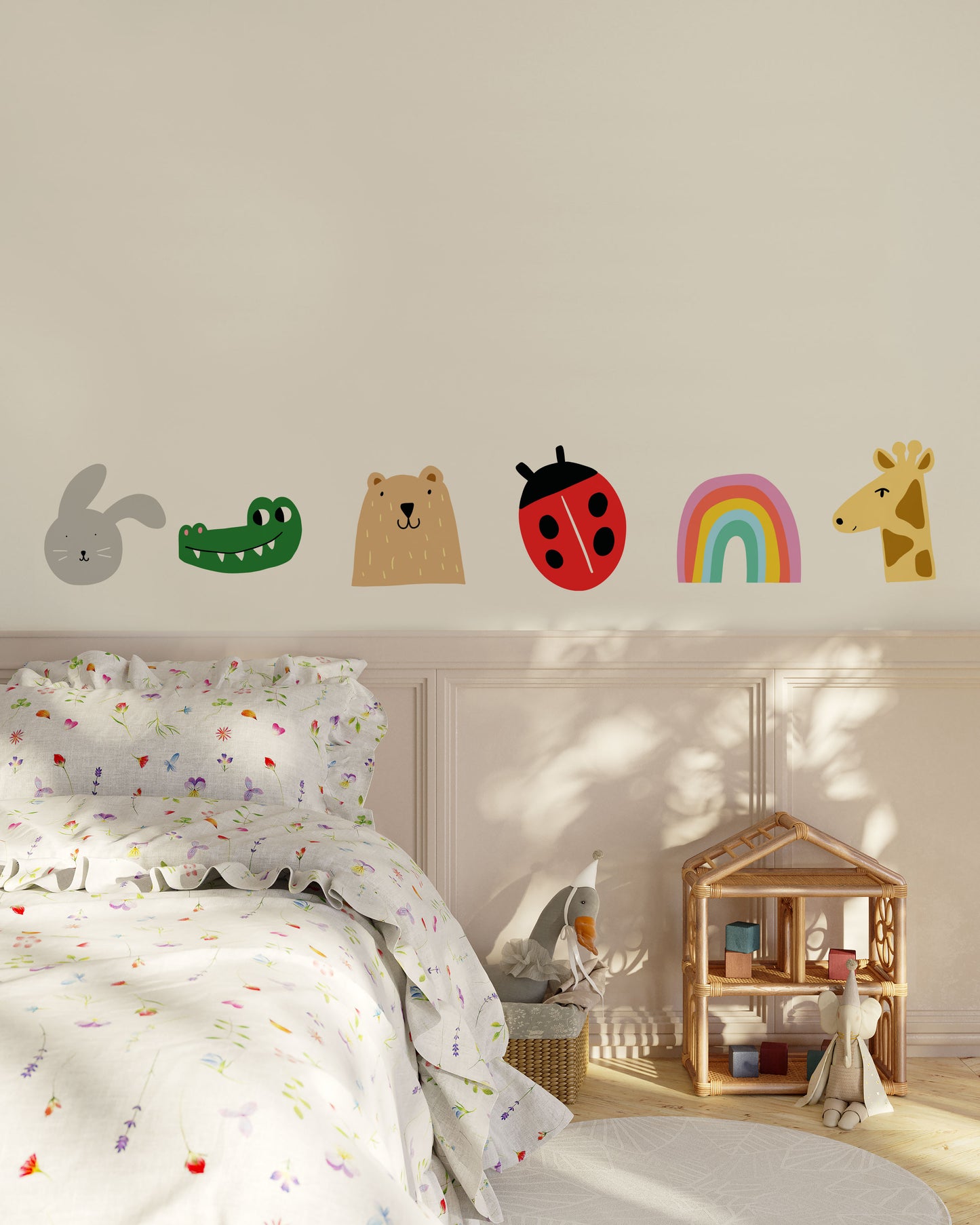 Animals and Bugs Fabric Wall Stickers