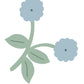 Powder Blue Flower Wall Stickers