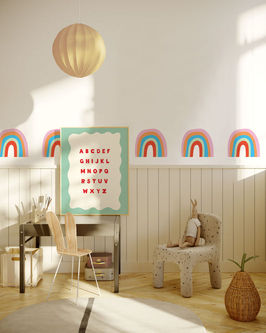 Rainbow Fabric Wall Stickers