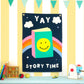 Story Time Cotton Wall Hanging (Blue)