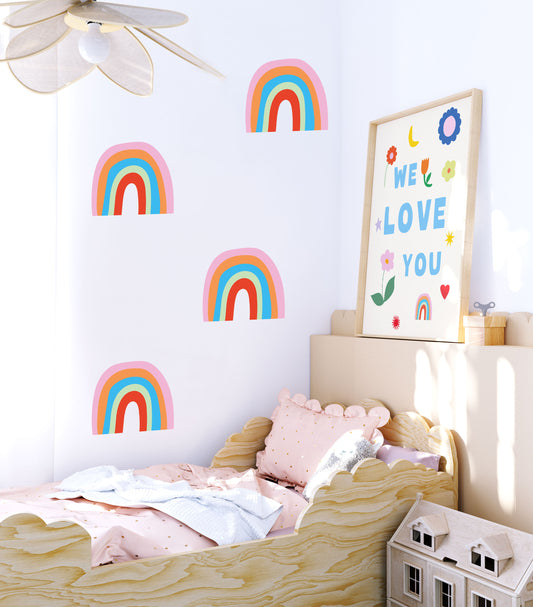 Rainbow Fabric Wall Stickers