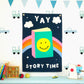 Story Time Cotton Wall Hanging (Blue)