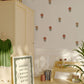 Neutral Beige and Brown Flower Fabric Wall Stickers